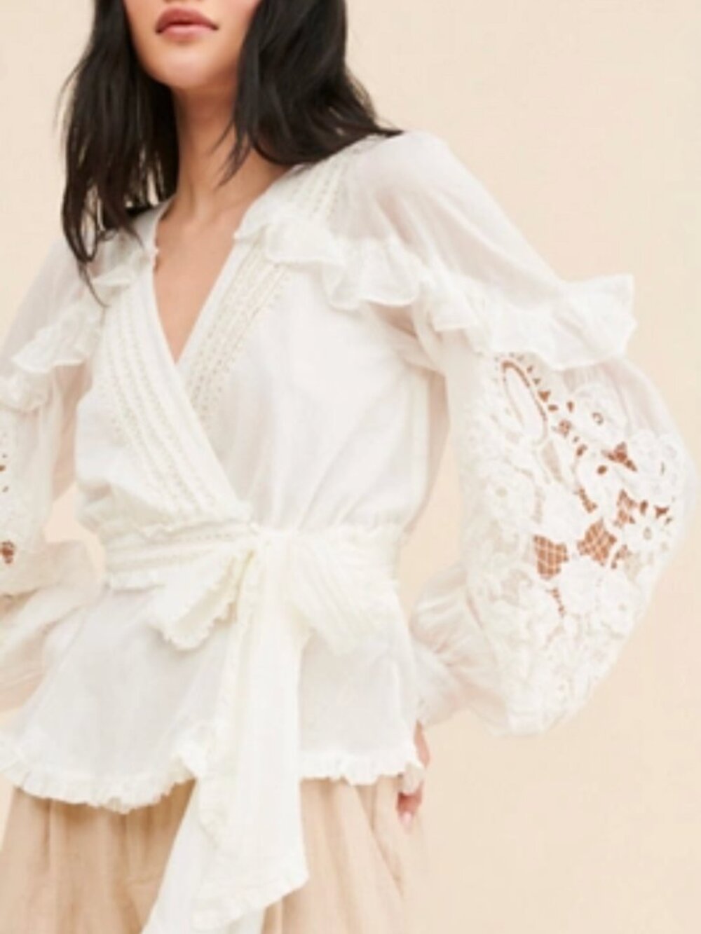 Farm Rio V-Neck Wrap Top L